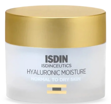 ISDIN Isdinceutics Hyaluronic Moisture Crema Idratante 50 ml - Per Pelle Normale a Secca con Acido Ialuronico e Vitamina E