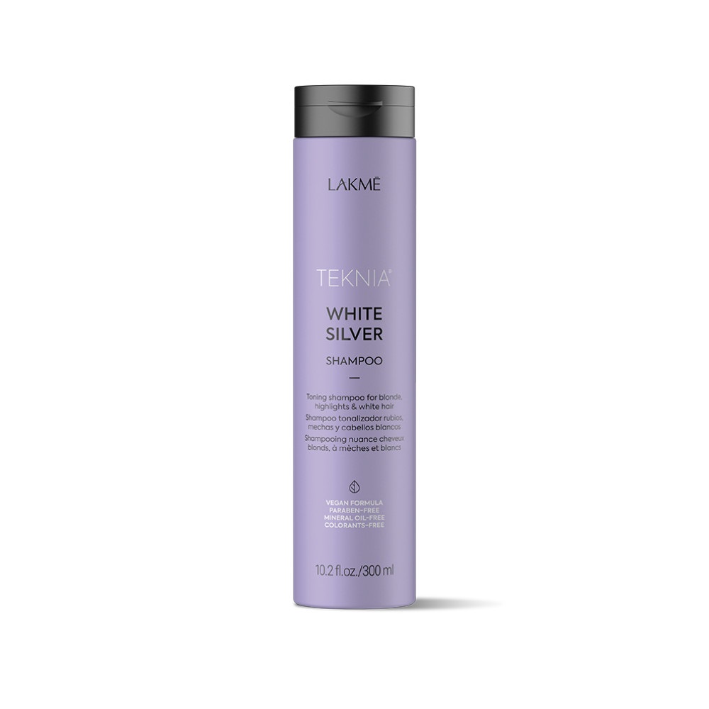 Lakmé Teknia White Silver Shampoo 300 ml - Neutralizza i toni gialli per capelli bianchi e grigi
