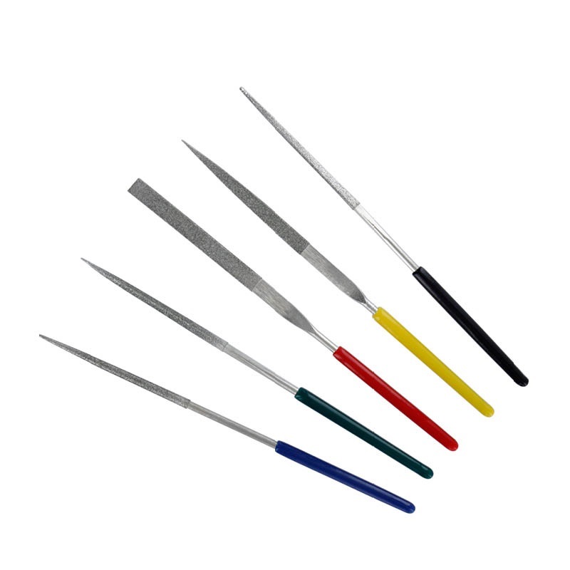 Vallejo T03004 - Attrezzo per modellismo di precisione, lime diamantate in acciaio inossidabile, set da 5