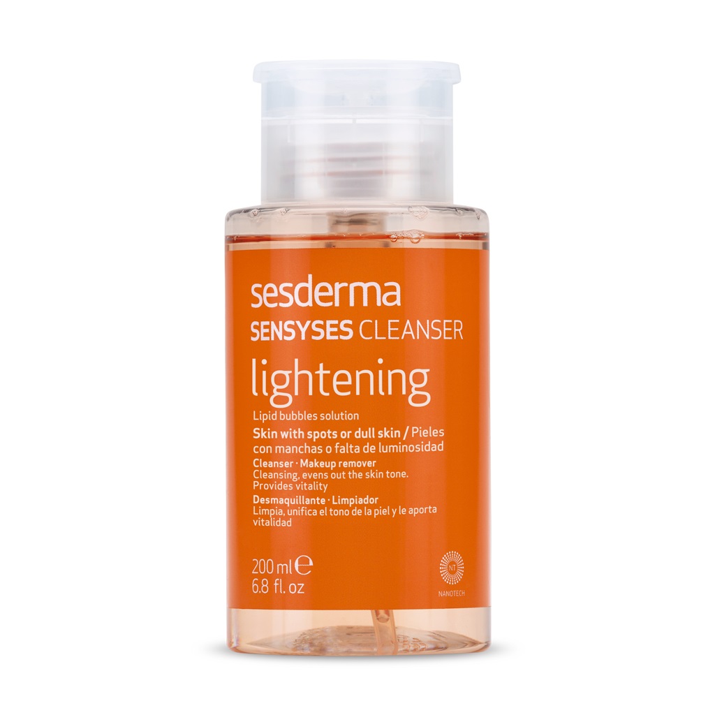 Sesderma Sensyses Cleanser Lightening Lozione Detergente Illuminante 200 ml - Rimuove Trucco e Impurità, Tonifica e Illumina la Pelle