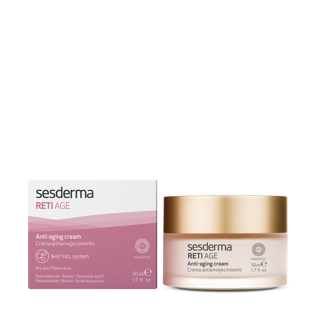 Sesderma Reti-age Crema Anti-età 50 ml - Crema Viso con Triplo Retinolo per Tutti i Tipi di Pelle