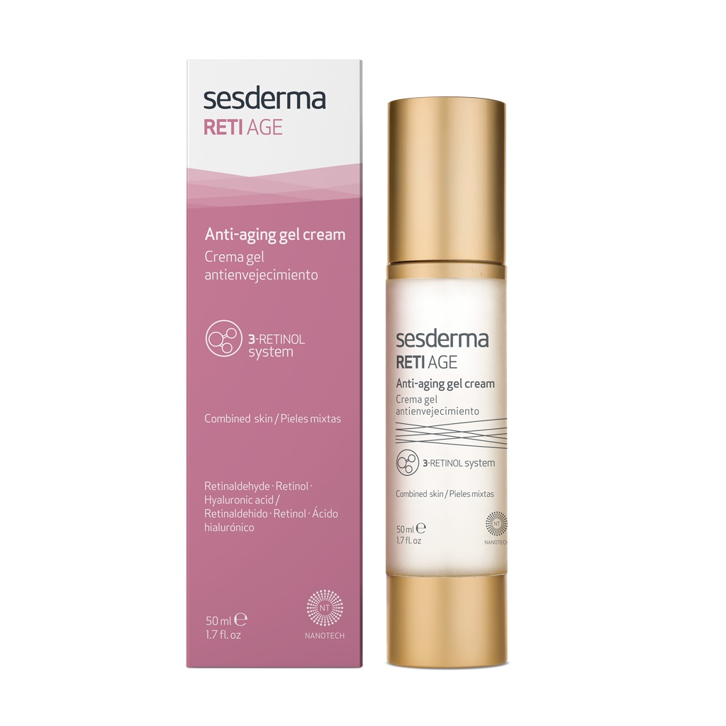 Sesderma Reti Age Crema Gel Anti-età 50 ml - Adatta per pelli secche, grasse e miste con 3 forme di retinolo