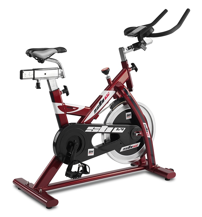 BH Fitness SB1.4 - Bici da Allenamento Indoor con Volante da 18 kg, Manubrio Triathlon e Monitor LCD