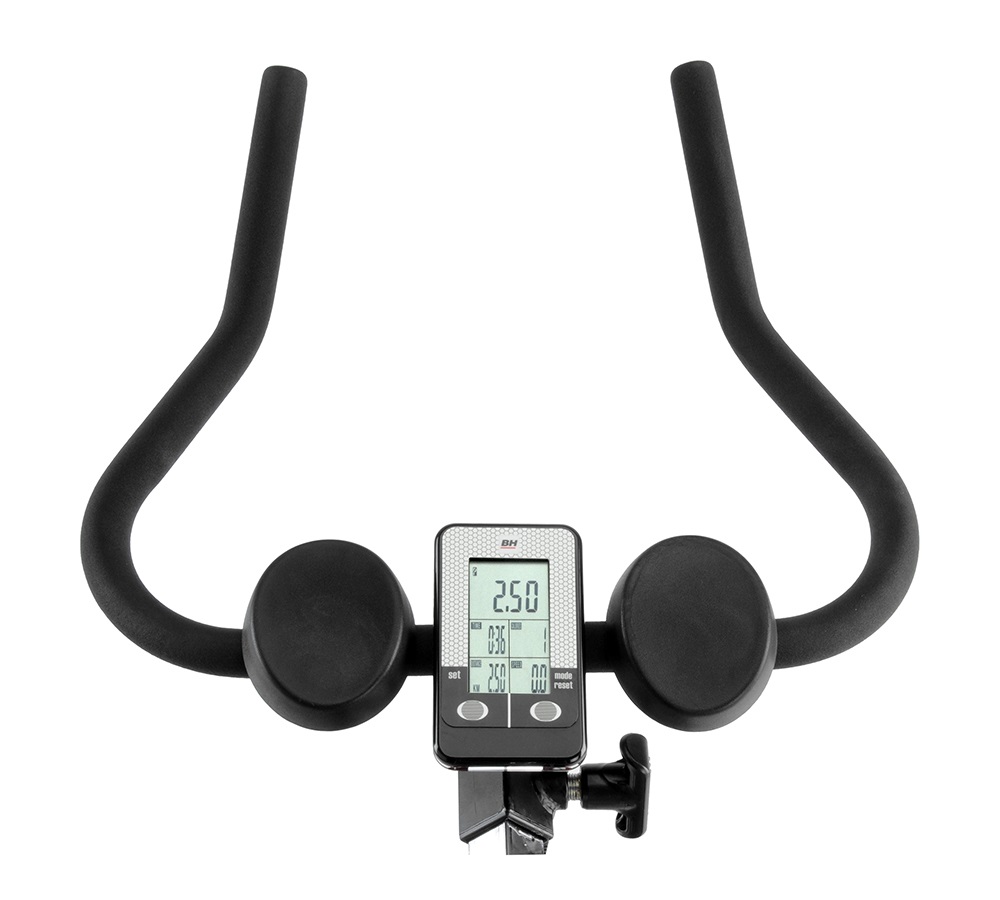 BH Fitness SB1.4 - Bici da Allenamento Indoor con Volante da 18 kg, Manubrio Triathlon e Monitor LCD