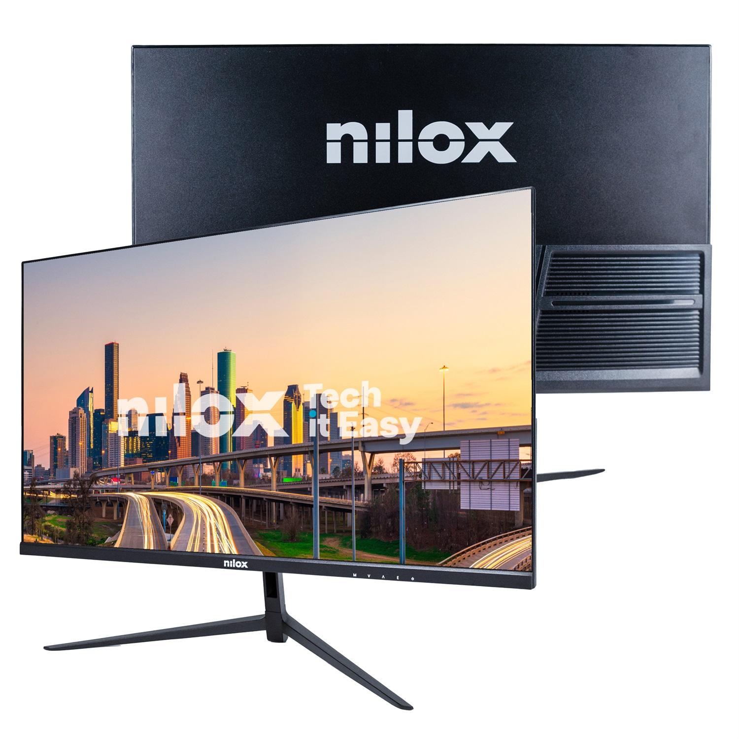 Nilox NXM24FHD111 Monitor 24 Pollici VA Full HD 1920x1080, 100Hz, 1ms, HDMI/DisplayPort, Supporto VESA