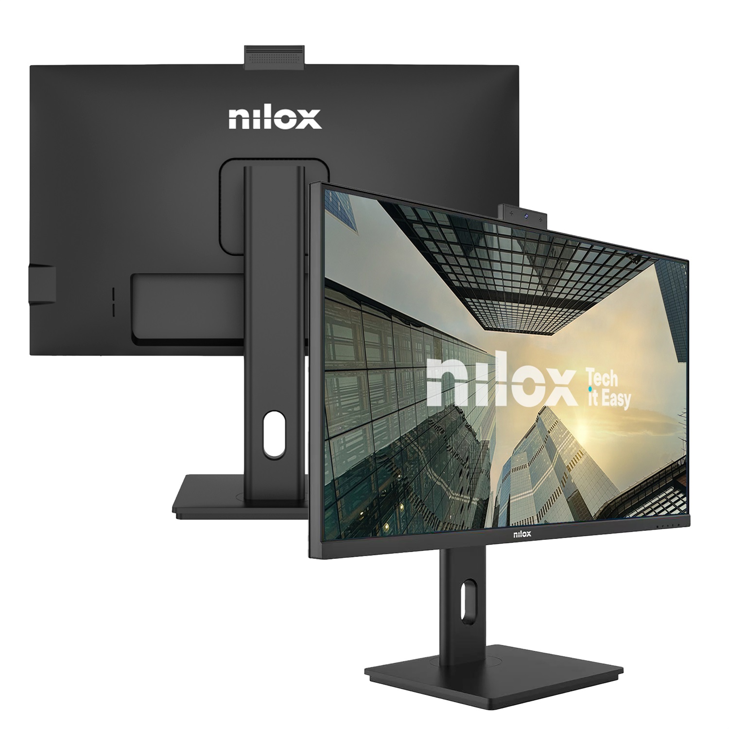 Nilox Monitor 24'' Full HD IPS 120Hz con Webcam Nero