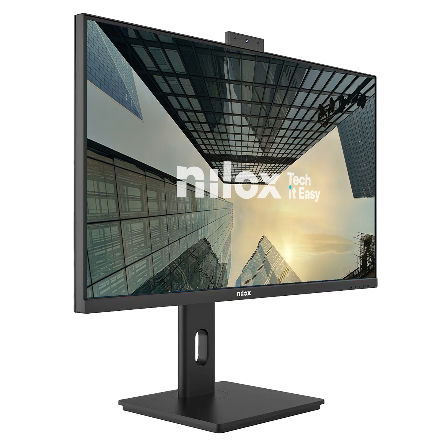 Nilox Monitor 27'' IPS Full HD 120Hz con Webcam - 1920 x 1080 Pixel LED Nero