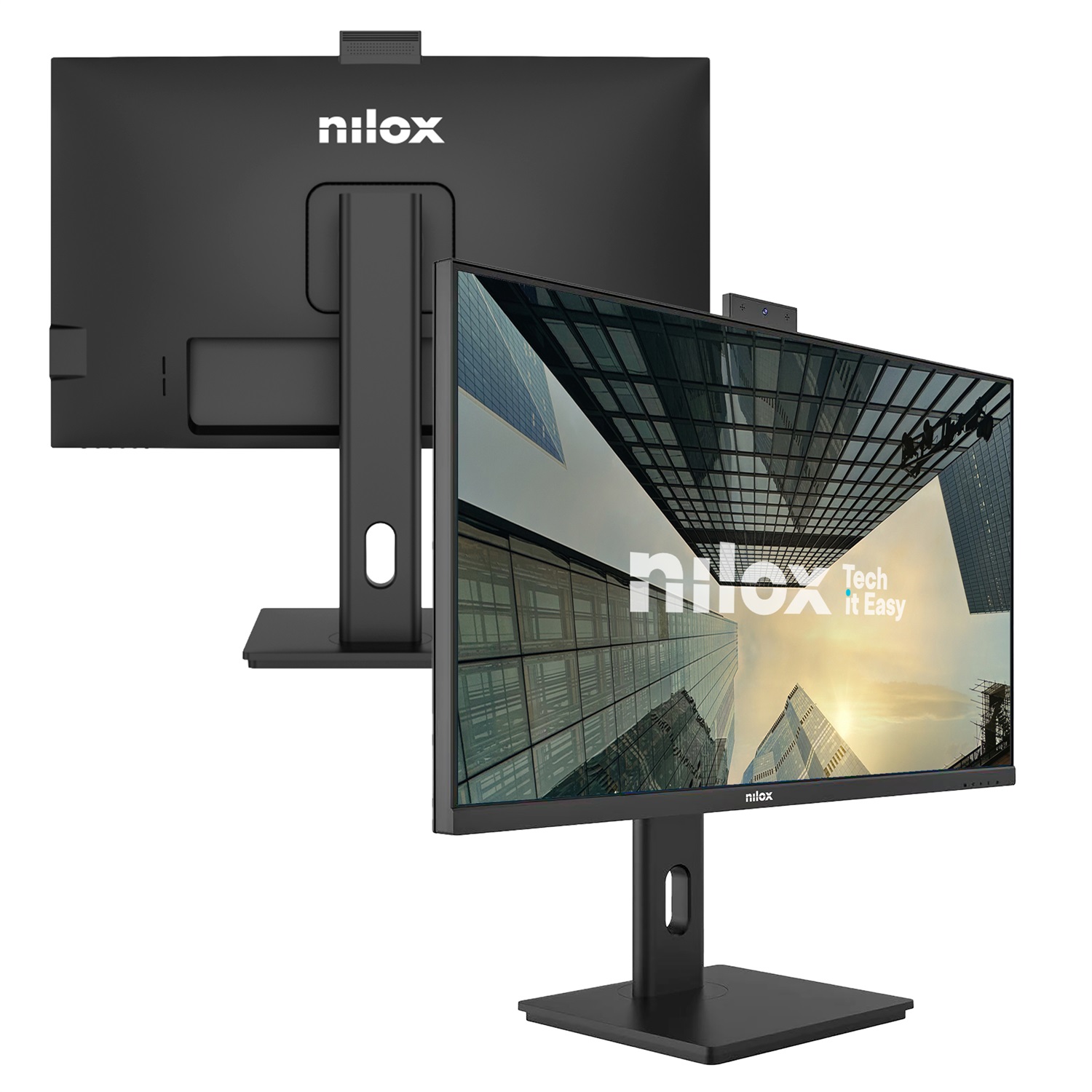 Nilox Monitor 27'' IPS Full HD 120Hz con Webcam - 1920 x 1080 Pixel LED Nero