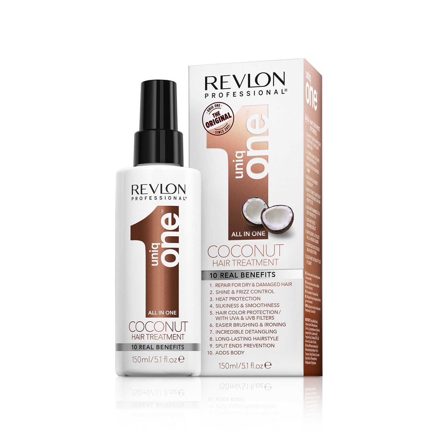 Revlon Professional Uniq One Coconut Hair Treatment 150ml - Trattamento All In One per Capelli con 10 Benefici, Unisex