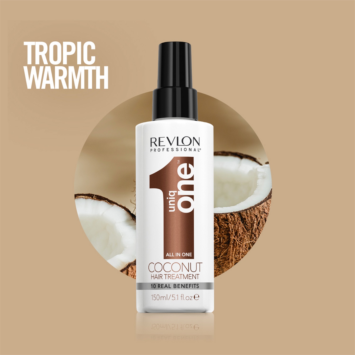 Revlon Professional Uniq One Coconut Hair Treatment 150ml - Trattamento All In One per Capelli con 10 Benefici, Unisex