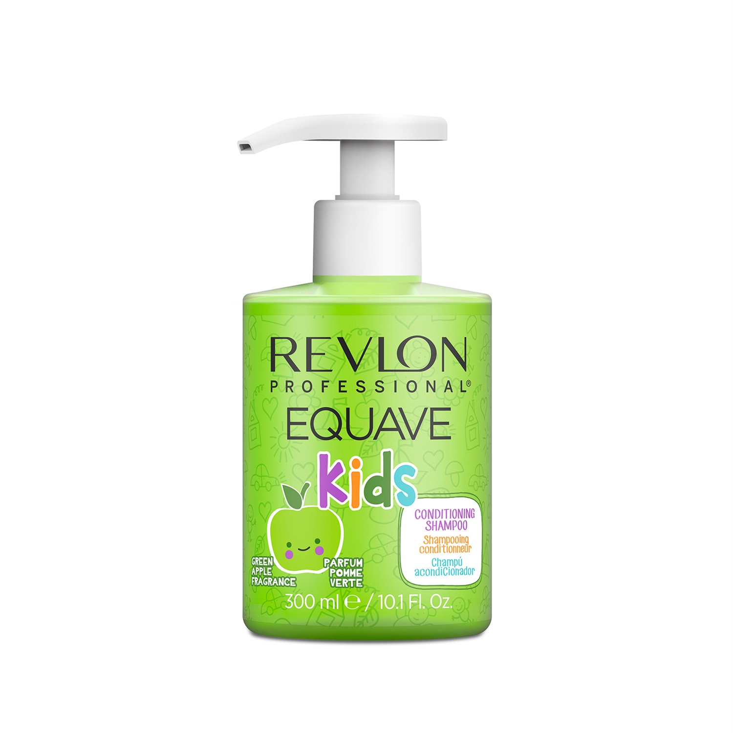 Revlon Equave Kids Shampoo 2-in-1 300 ml - Deterge e Condiziona con Fragranza di Mela Verde, Privo di Solfati e Ipoallergenico