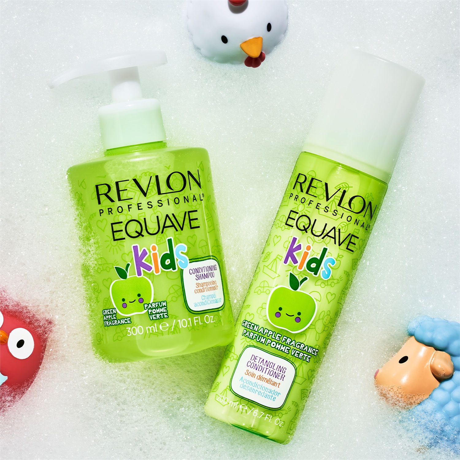 Revlon Professional Equave Kids Detangling Conditioner Balsamo Districante Senza Risciacquo 200 ml - Capelli Delicati, Profumo di Mela Verde