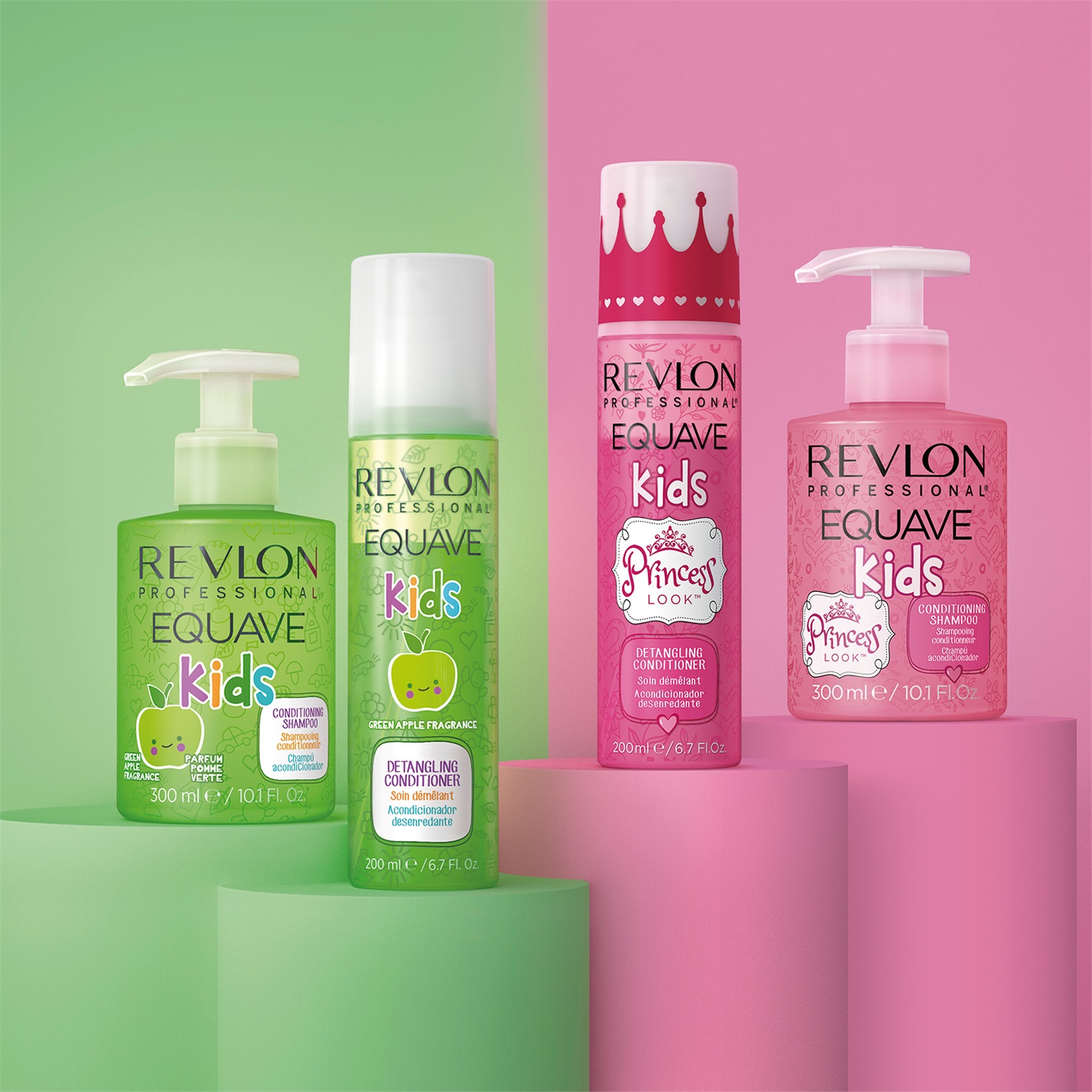 Revlon Professional Equave Kids Detangling Conditioner Balsamo Districante Senza Risciacquo 200 ml - Capelli Delicati, Profumo di Mela Verde