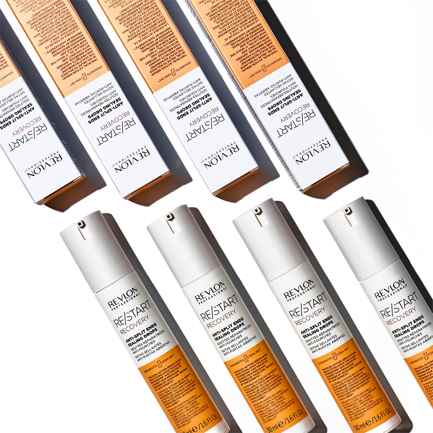 Revlon Professional Re/Start Recovery Anti-Split Ends Sealing Drops Siero per Capelli 50 ml - Trattamento Rinforzante e Olio per Doppie Punte