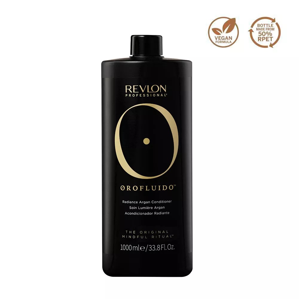 Revlon Professional Orofluido Radiance Argan Conditioner 1000 ml - Balsamo Idratante e Lisciante con Olio di Argan per Tutti i Tipi di Capelli