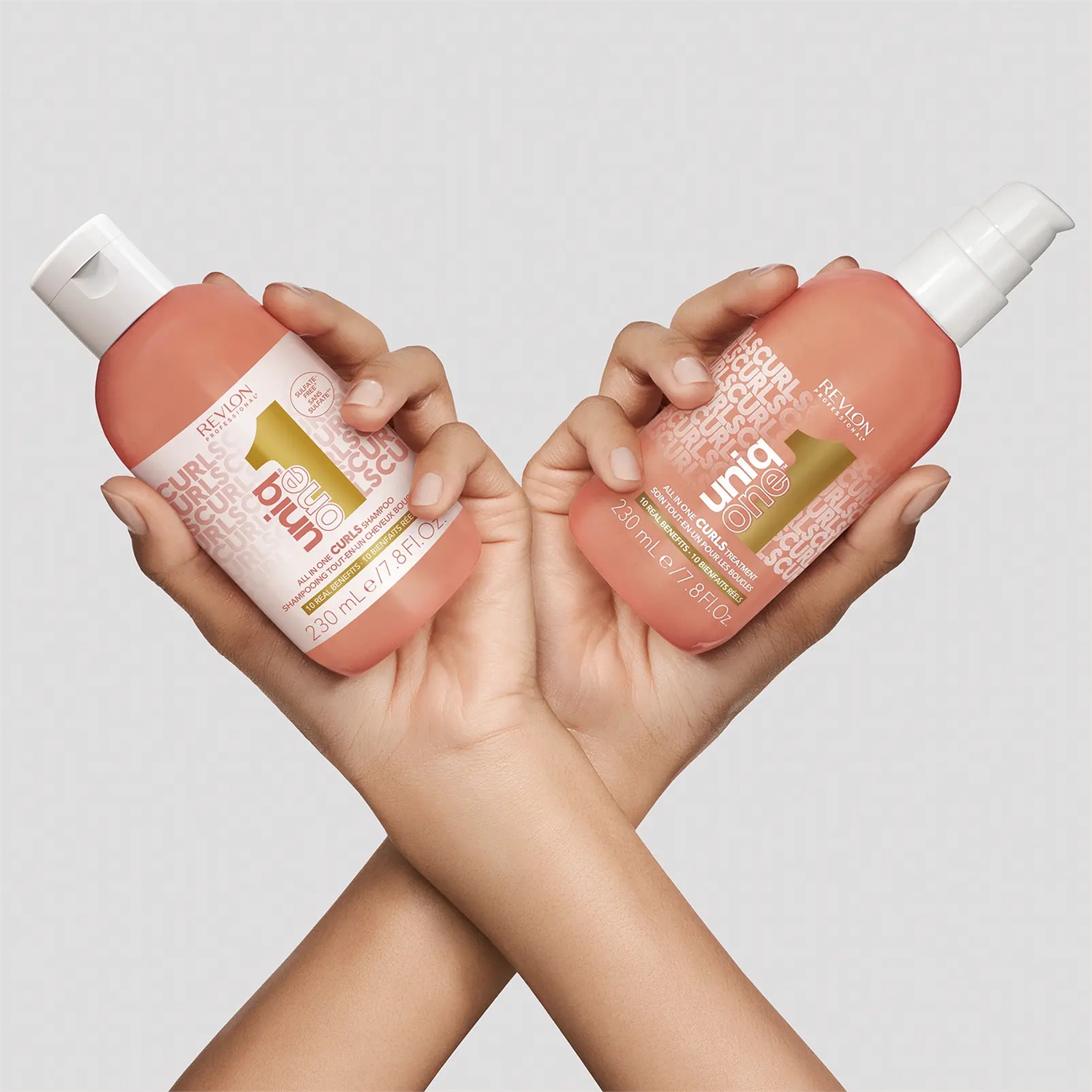 Revlon Professional UniqOne Shampoo Vegano 10-in-1 per Capelli Ricci, Mossi e Crespi - Senza Solfati - 230 ml