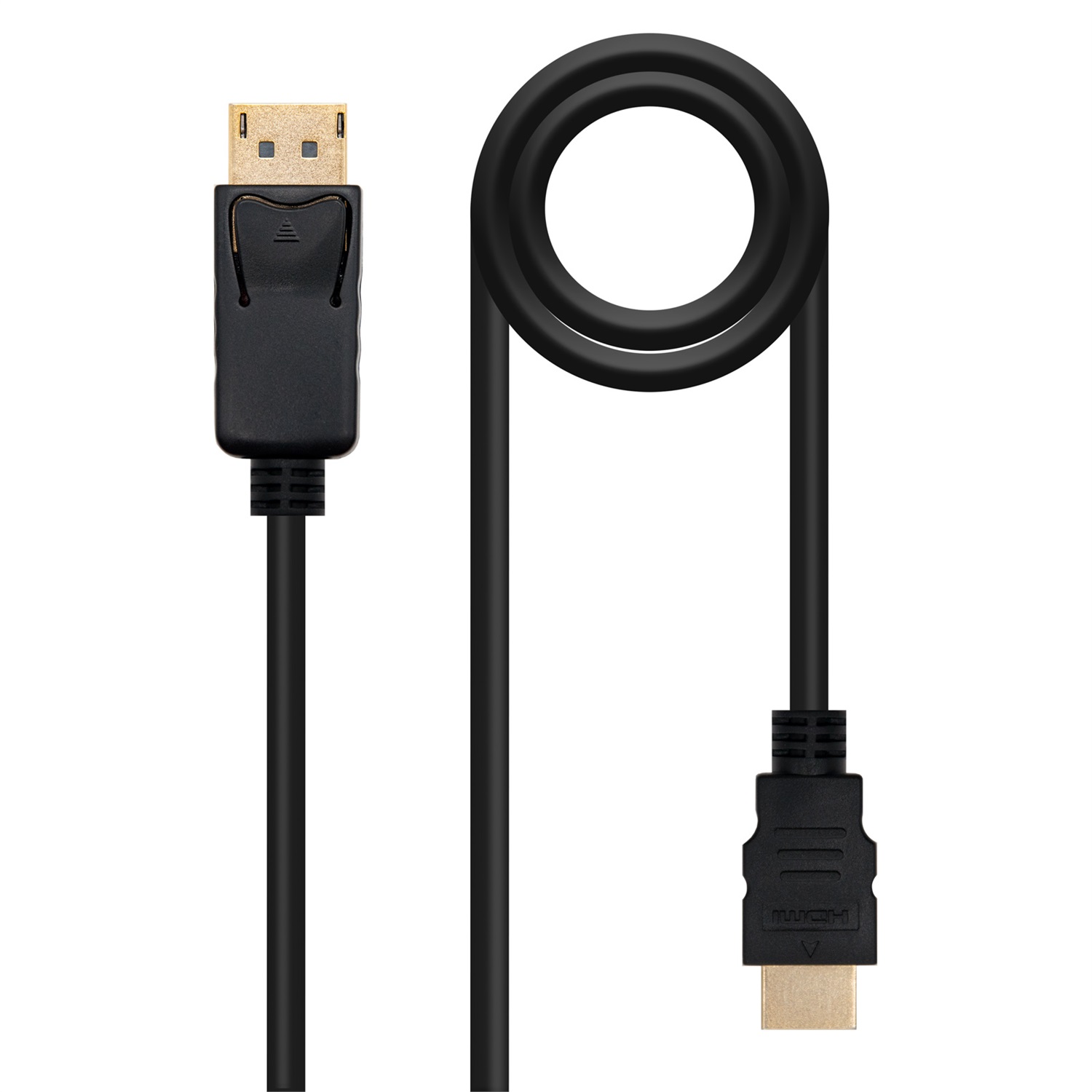 Nanocable 10.15.4300 - Cavo Convertitore DisplayPort a HDMI 0,5 m, Nero, Connettori in Oro