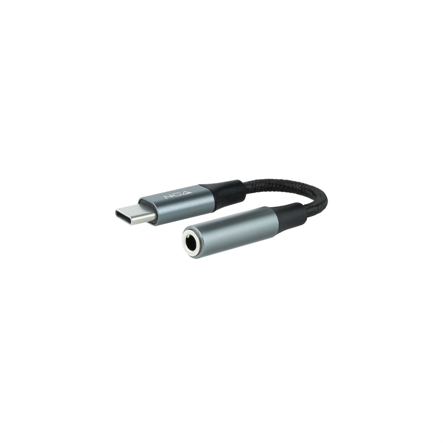 Nanocable 10.24.1204 cavo audio 0,11 m 3,5 mm USB C Nero, Grigio