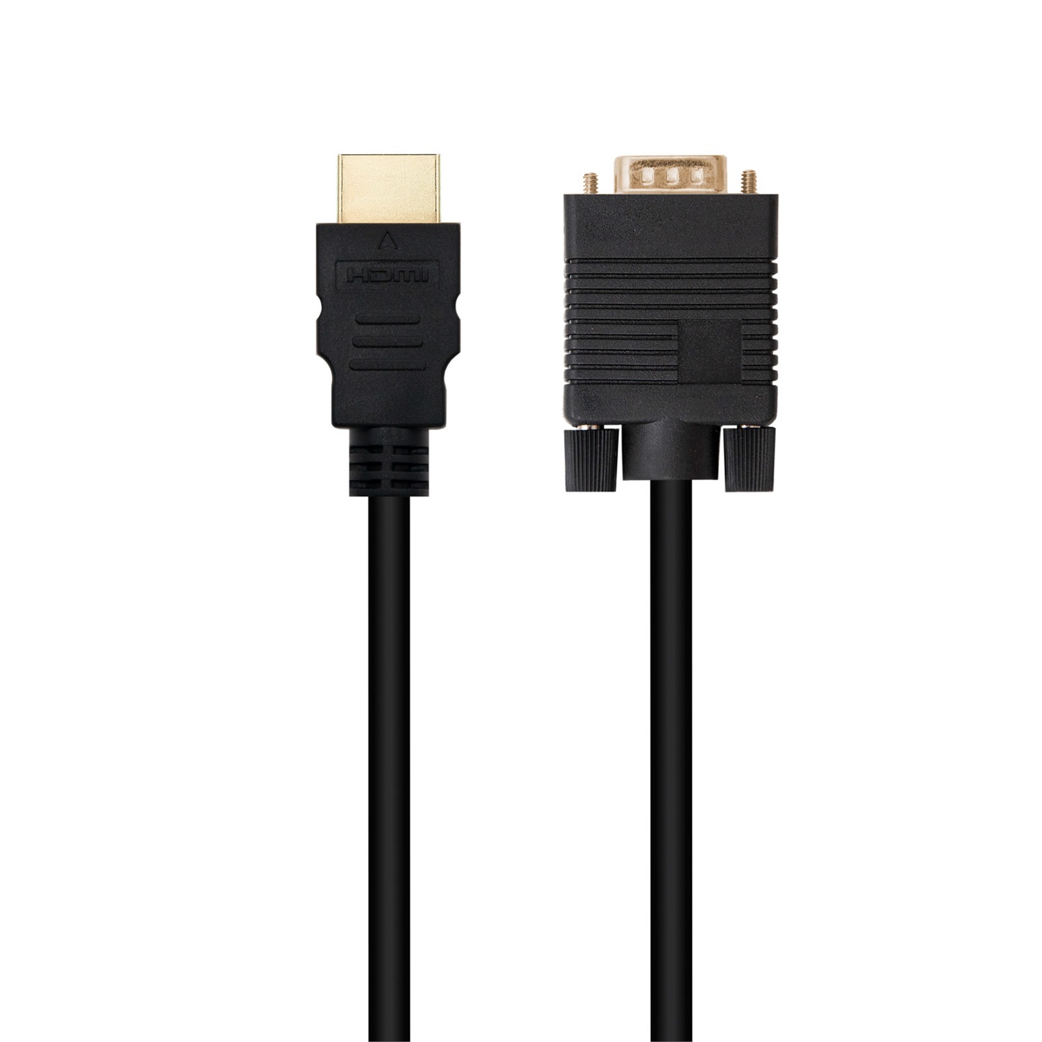 Nanocable 10.15.4348 - Cavo convertitore HDMI a VGA 1,8 m, Nero, HDMI maschio a VGA maschio