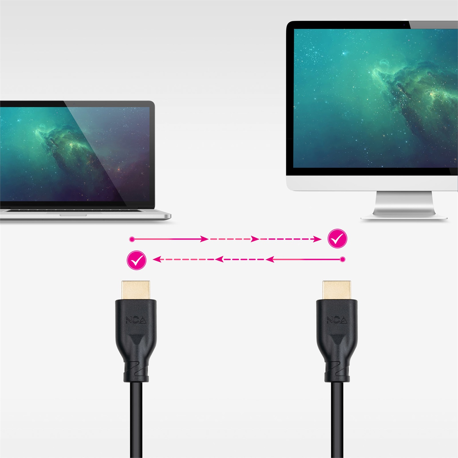NANOCABLE Cavo HDMI V2.0 4K@60Hz 18Gbps 2m Tipo A Maschio Nero