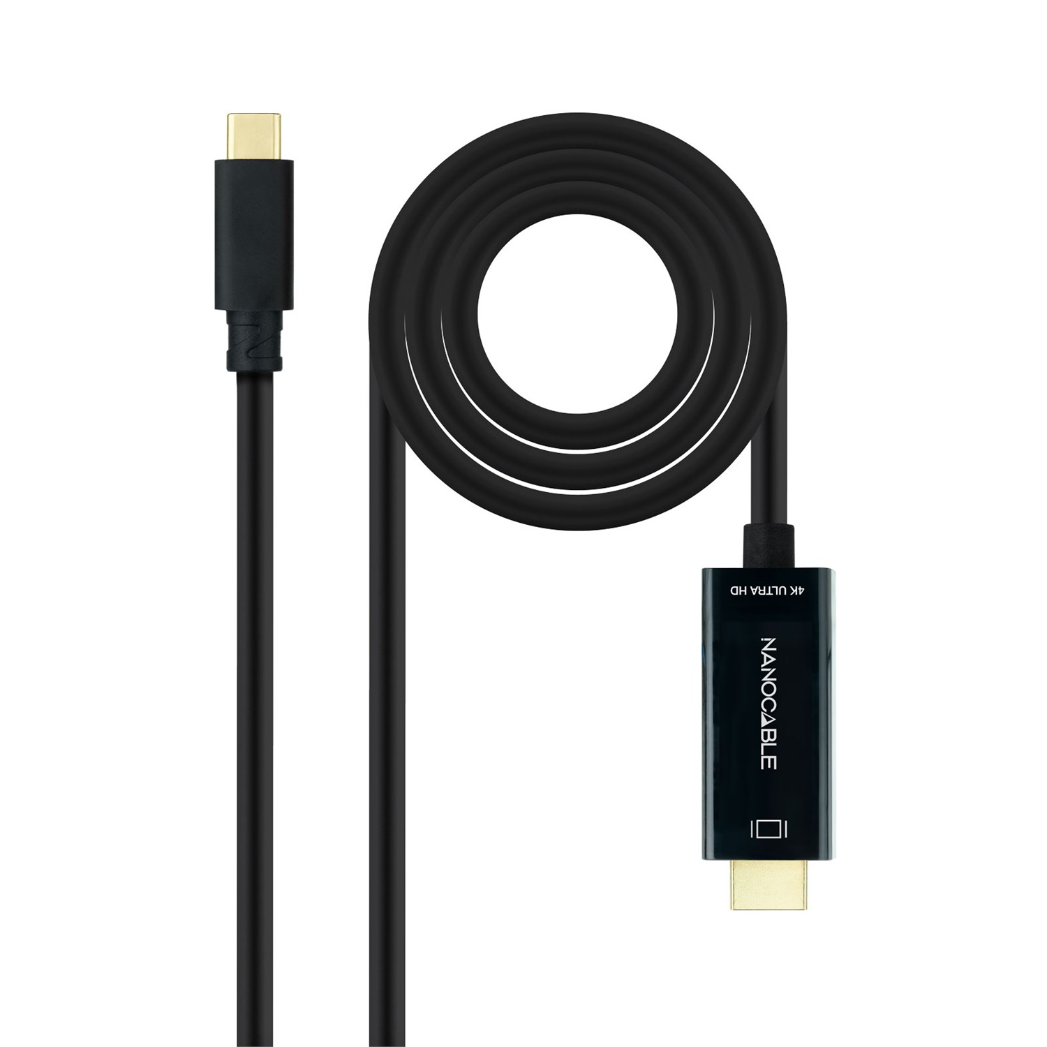 Nanocable 10.15.5105 - Cavo convertitore USB-C a HDMI 4K@60Hz, 5 m, Nero
