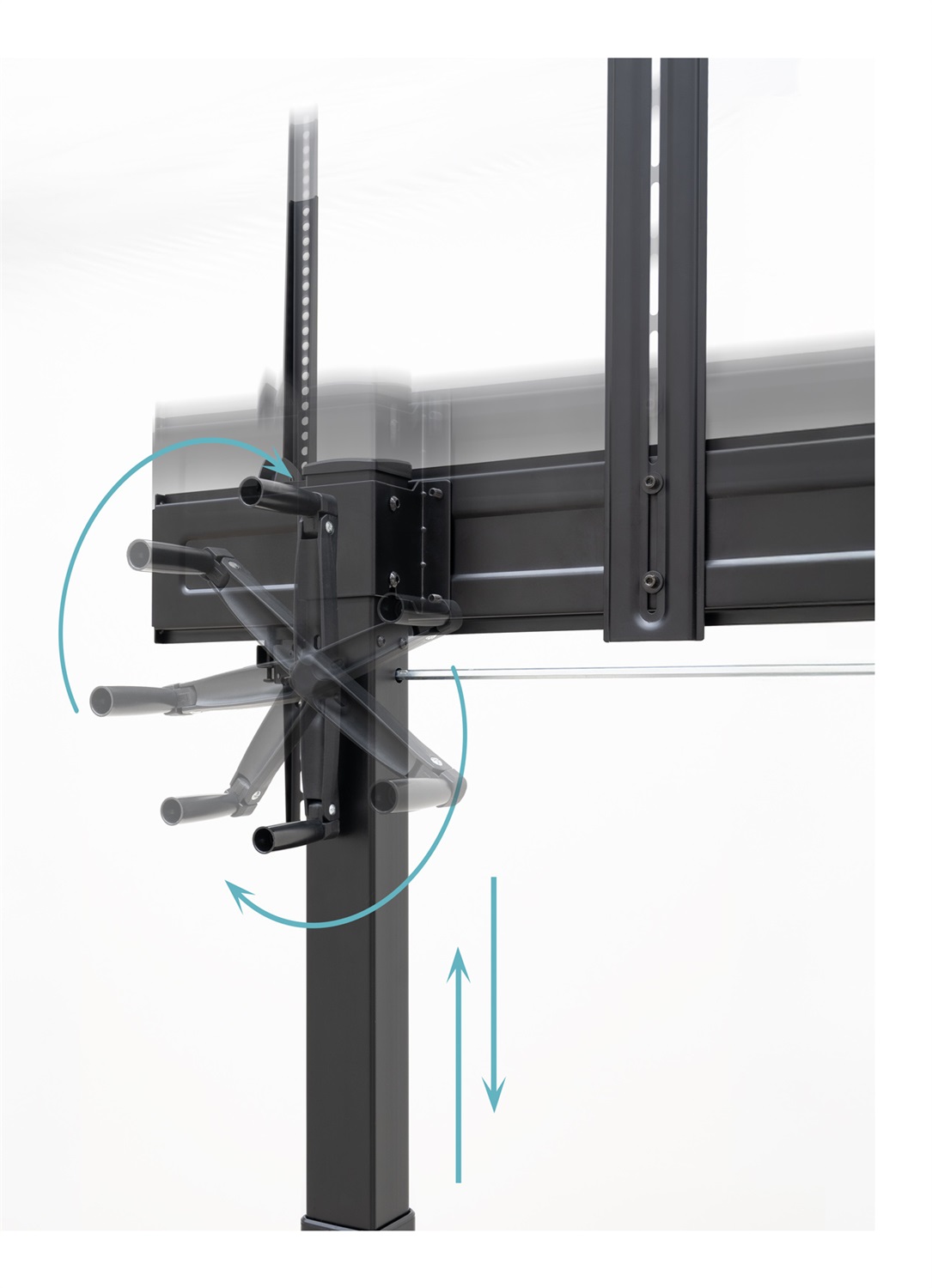 TooQ FS20406HM-B Supporto TV a parete 60-100 pollici (fino a 130 Kg) Nero