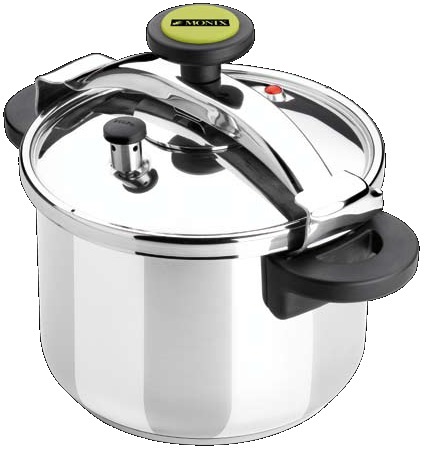 Monix Classica Pentola a Pressione Tradizionale 8L in Acciaio Inox Grigio - Compatibile con Tutti i Fornelli
