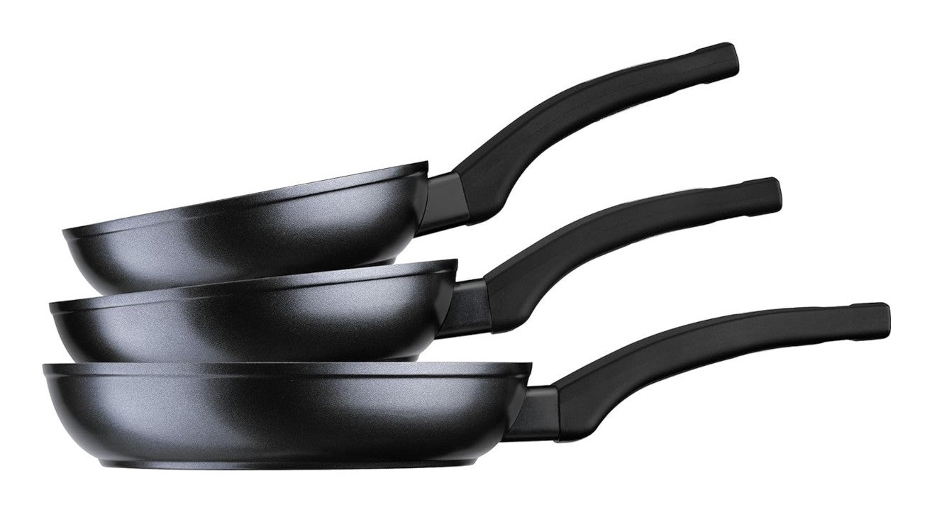 Monix Martín Berasategui Set di 3 Padelle in Alluminio Forgiato Nero - 18, 22 e 26 cm