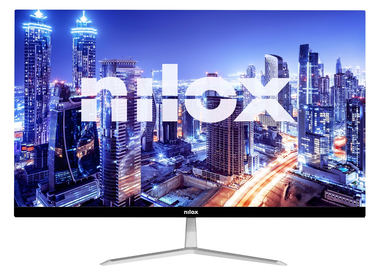 Nilox NXM24FHD01 Monitor 24 Pollici Full HD LED Frameless 1920x1080, 75Hz, HDMI e VGA, Tempo di Risposta 5ms, Luminosità 220 cd/m2, Design Minimalista