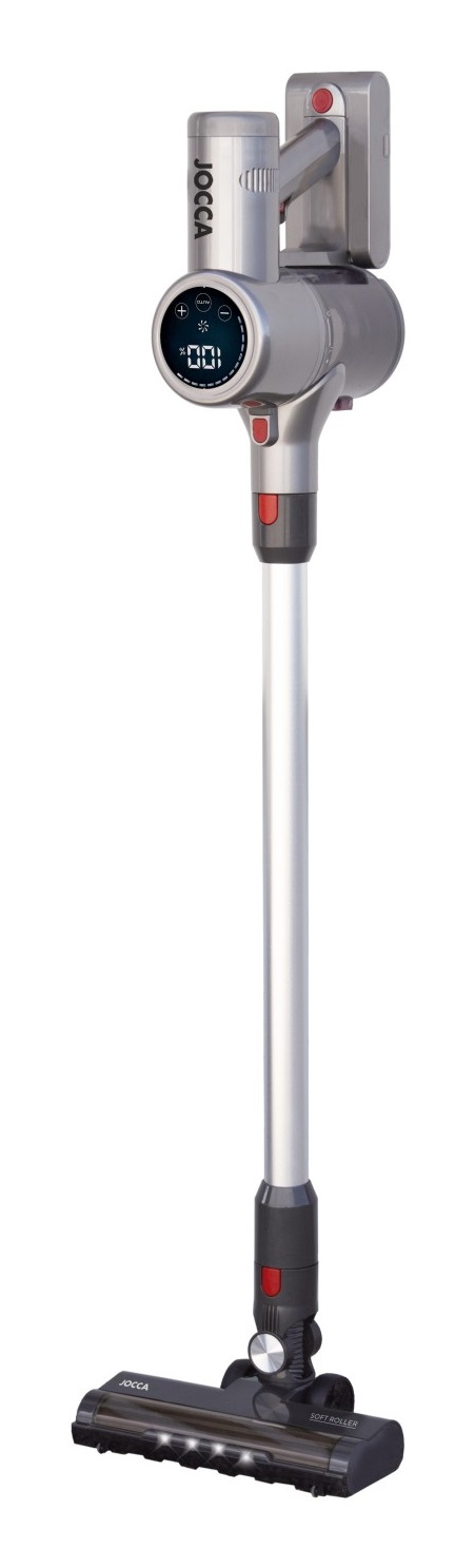Jocca Aspirapolvere Senza Fili 250 W con Touchscreen, Potente Aspirazione 8000 Pa, Leggero e Ergonomico, Filtro HEPA e Accessori Inclusi