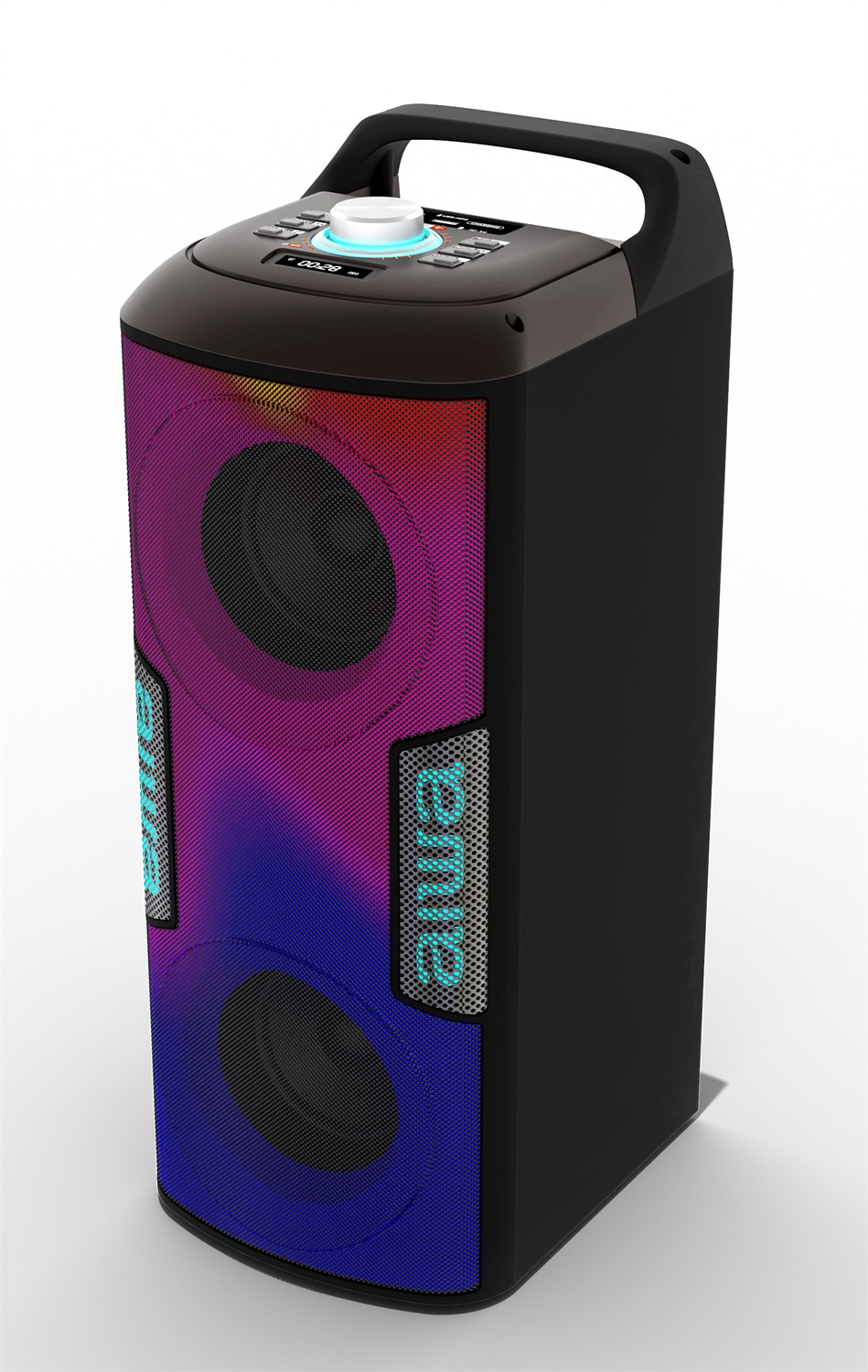 AIWA KBTUS-100 Altoparlante Bluetooth Portatile 16W RMS con Microfono Wireless e Illuminazione RGB
