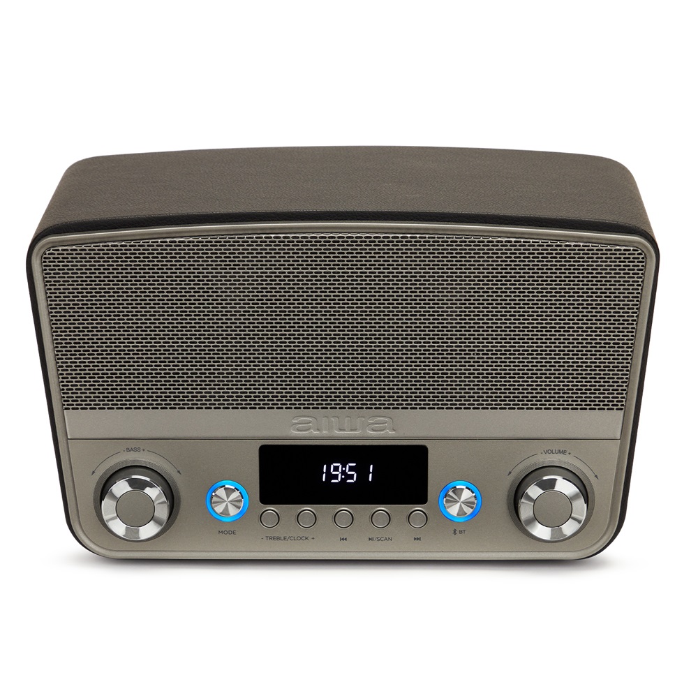 Aiwa BSTU-750BK altoparlante Grigio, Argento Wireless 50 W