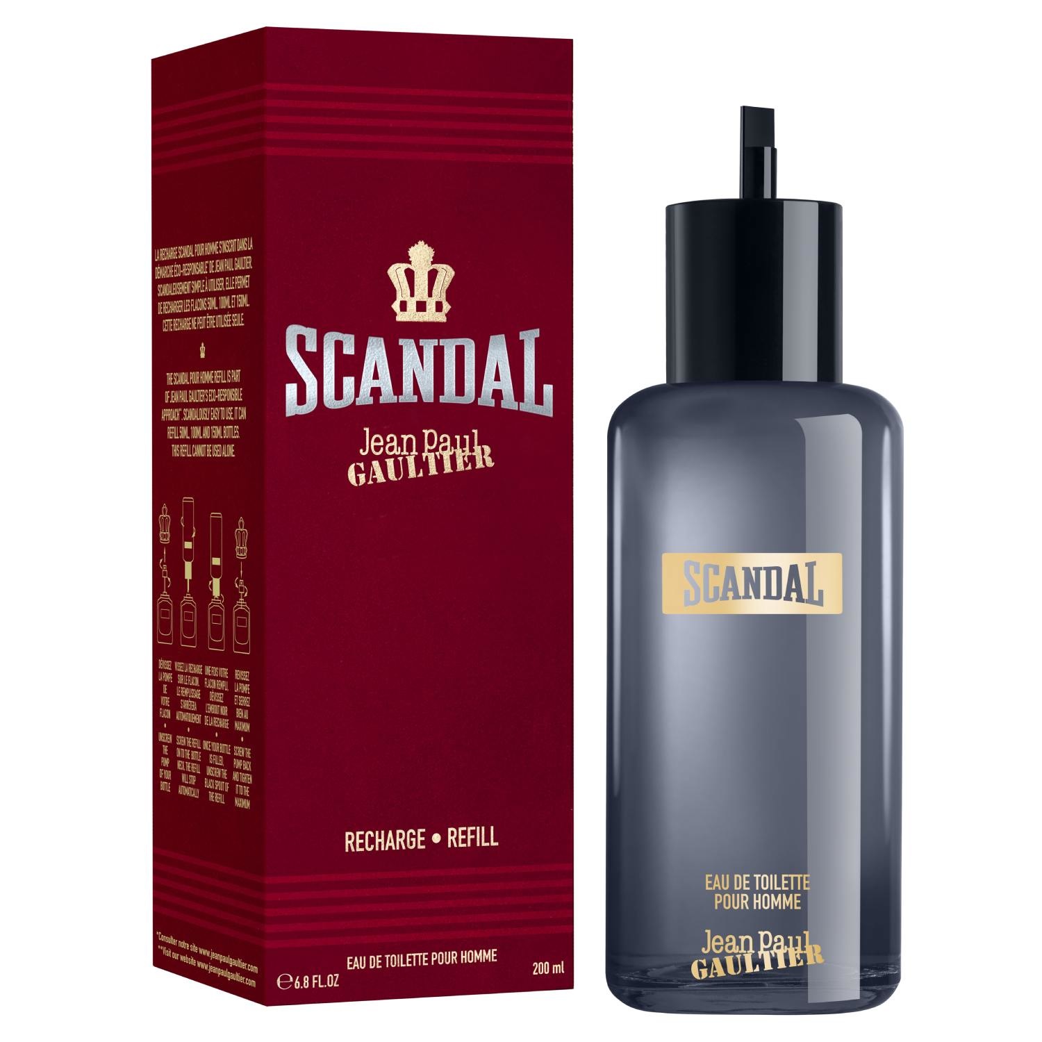 Jean Paul Gaultier Scandal Pour Homme Eau De Toilette Ricarica 200 ml - Fragranza Ambrato Legnoso per Uomo