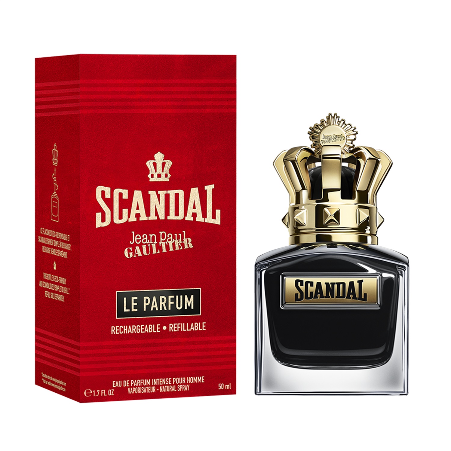 Jean Paul Gaultier Scandal Pour Homme Le Parfum 50ml - Eau de Parfum Intensa con Note Ambrate e Legnose