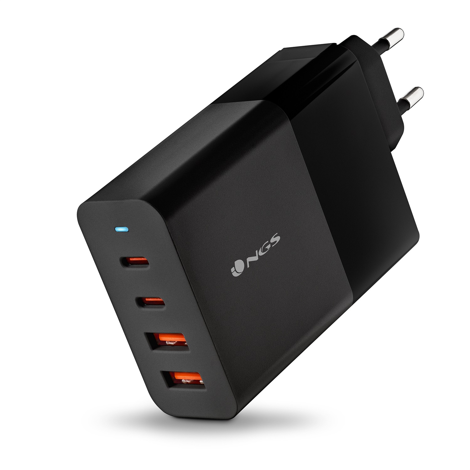 NGS BUD Caricabatterie da Parete 100W con 2 USB-C e 2 USB-A, Ricarica Rapida e Design Compatto