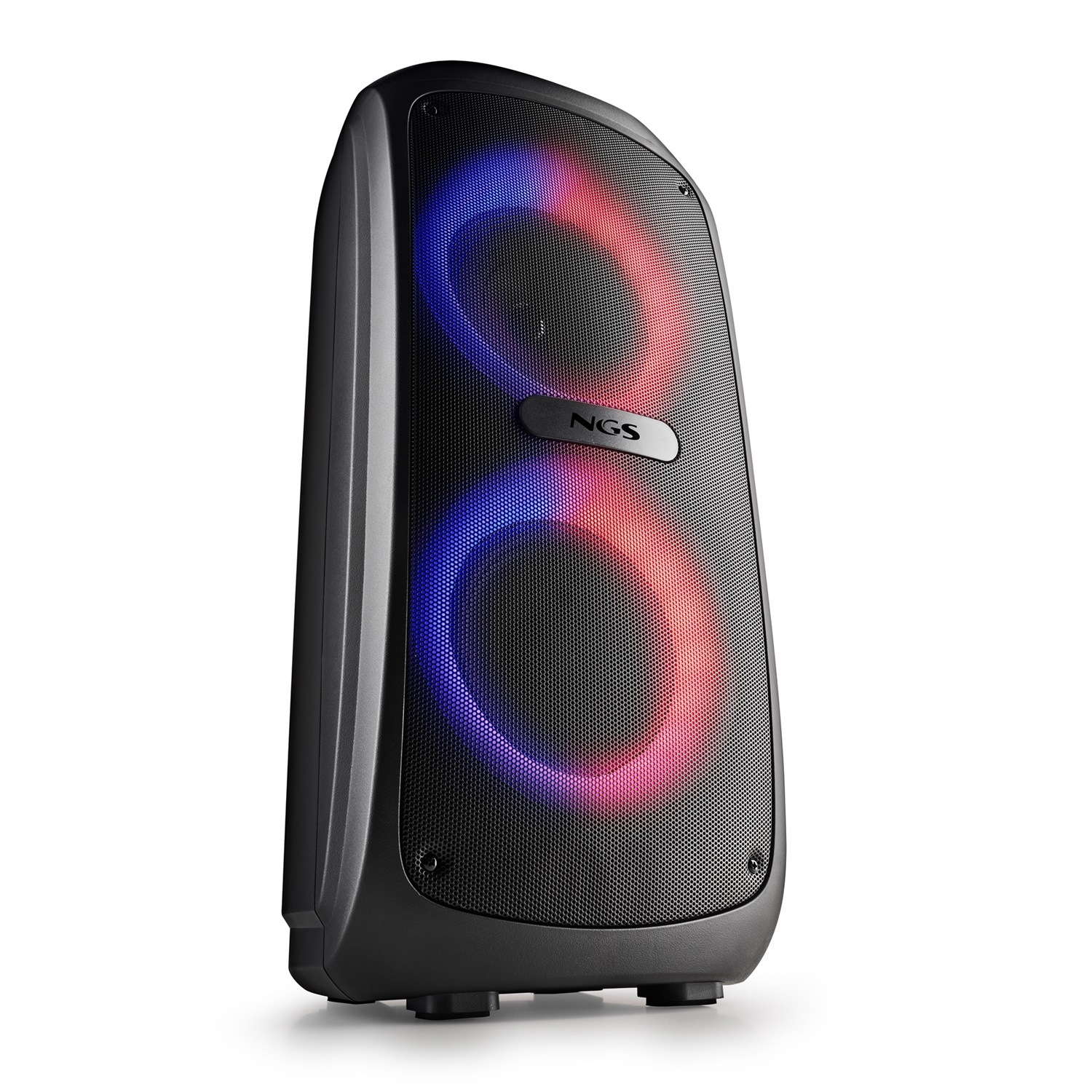 NGS Wild Temper Altoparlante Portatile Stereo Blu 40 W Wireless con USB Tipo A e Tipo C, Impermeabile e Luci LED
