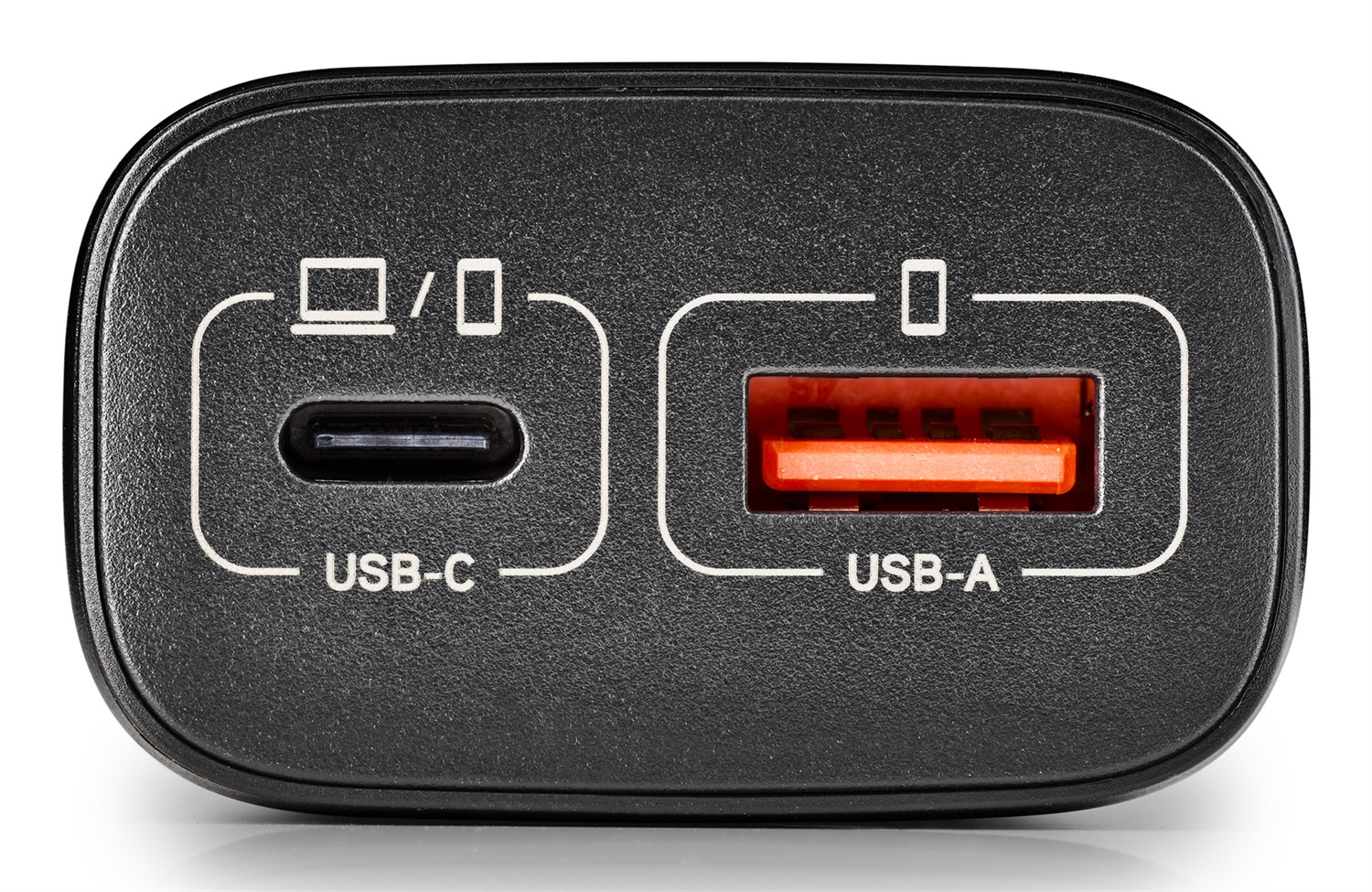 NGS ERA 45 W Black - Caricatore GAN 45 W con USB-C e USB-A, Ricarica Rapida Intelligente, Compatto e Portatile