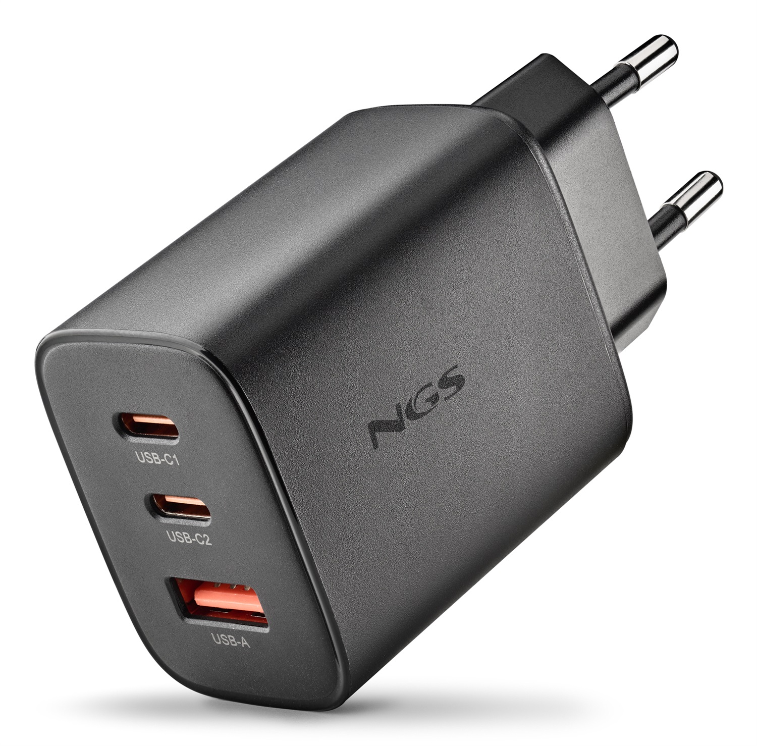 NGS Era Caricabatterie da Parete 65W con 2 USB-C e 1 USB-A, Ricarica Rapida e Design Compatto