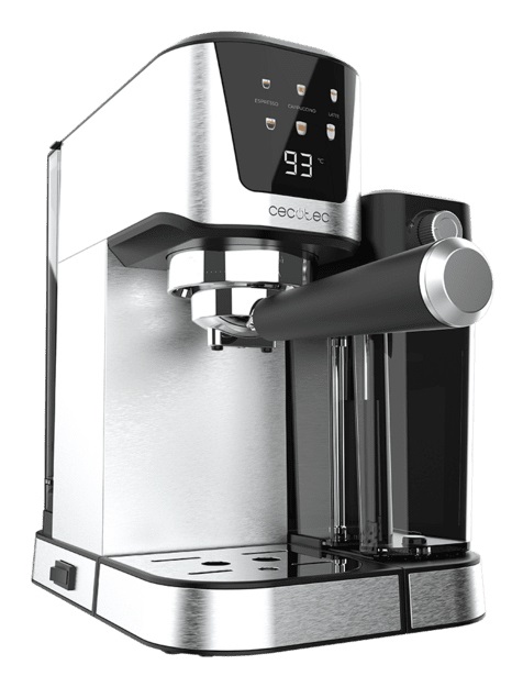 Cecotec Macchina da Caffè Semiautomatica Power Espresso 20 Cream - 1350W, 20 Bar, Serbatoio Acqua 1L, Serbatoio Latte 700ml, Sistema Force Aroma
