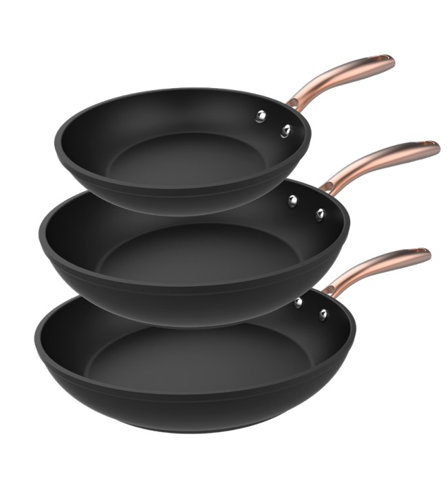 Cecotec Set di Padelle Polka Fantasy 20-24-28 cm in Alluminio Forgiato con Rivestimento Antiaderente Platinum Plus Teflon