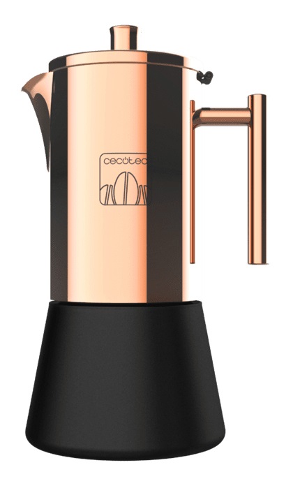 Cecotec Caffettiera Moka Cumbia Moking 400 in Acciaio Inossidabile per 4 Tazze, Adatta a Tutti i Tipi di Piatti