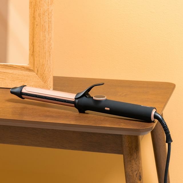 Cecotec Ferro Arricciacapelli SurfCare Curly Sphere - Cilindro 28mm in Ceramica e Tormalina, Temperatura Regolabile, Cavo Girevole e Spegnimento Automatico