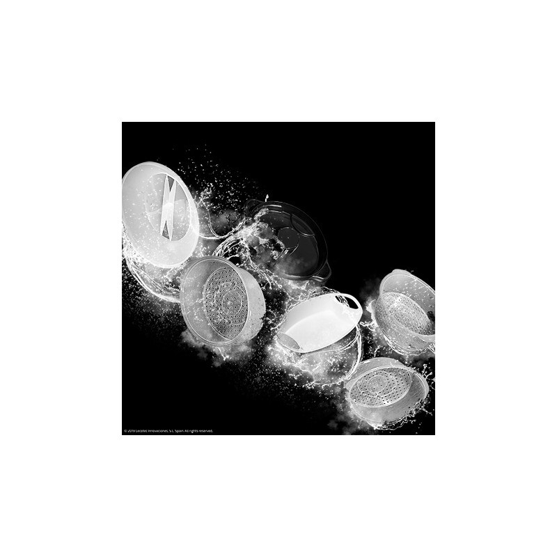 Cecotec Vapovita 3000 Inox - Pentola a Vapore Elettrica 800 W, Acciaio Inox, Libera Installazione, 3 Contenitori Indipendenti, Ciotola per Riso, Timer 60 Minuti