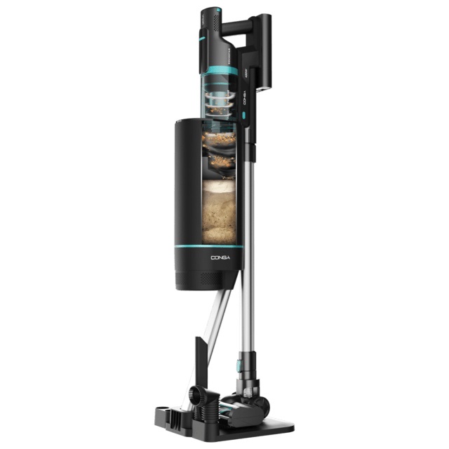 Cecotec Conga Rockstar 10000 Nebula Station - Aspirapolvere Verticale 3 in 1 con Potenza 450W, Tecnologia ForceSonic e Base Autopulente