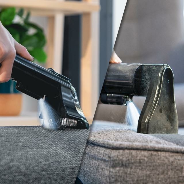 Cecotec Conga PopStar 3000 CarpetClean - Aspirapolvere Portatile 3 in 1, 400W, Serbatoi Acqua Pulita e Sporca, Raggio d'Azione 7,2m, Colore Nero