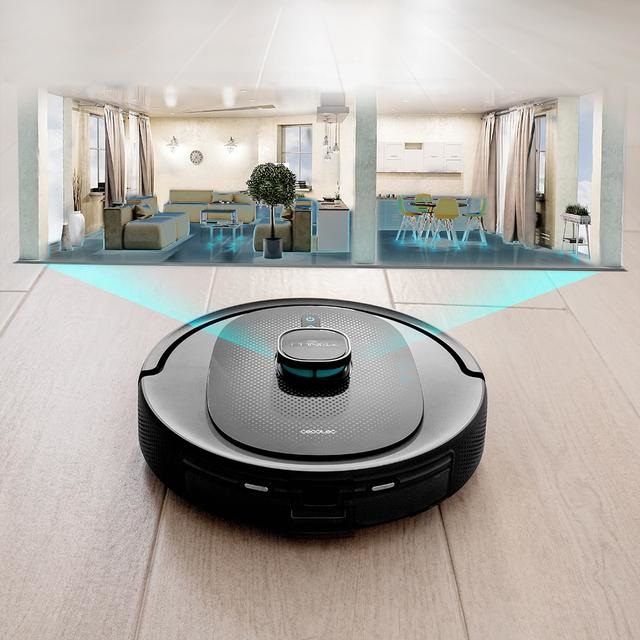 Cecotec Conga 7490 Immortal X-Treme - Robot Aspirapolvere con Navigazione Laser, Pulizia 4 in 1, Potenza di Aspirazione 3000 Pa e 120 Minuti di Autonomia