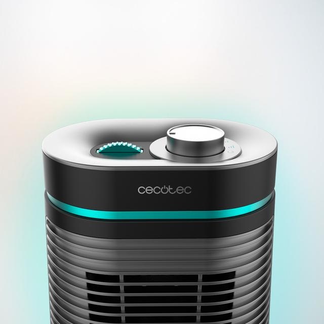Cecotec Riscaldatore Ceramico da Tavolo ReadyWarm 1550 Max - 1500 W, Oscillazione, Termostato Regolabile, 3 Modalità di Funzionamento, Nero