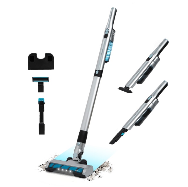Cecotec Scopa Elettrica Ultraleggera Scoba 2100 Jalisco - Motore Brushless da 210W, Potenza di Aspirazione 20kPa, Autonomia Fino a 45 Minuti, Spazzola e Tubo Motorizzati, 2 Accessori