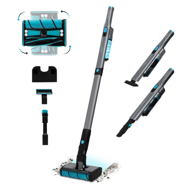 Cecotec Aspirapolvere Scopa Elettrica Senza Fili Ultraleggero Scoba 2100 Twice - 210W, 20Kpa, Motore Brusless, Autonomia 45Min, Testa Motorizzata Omnidirezionale