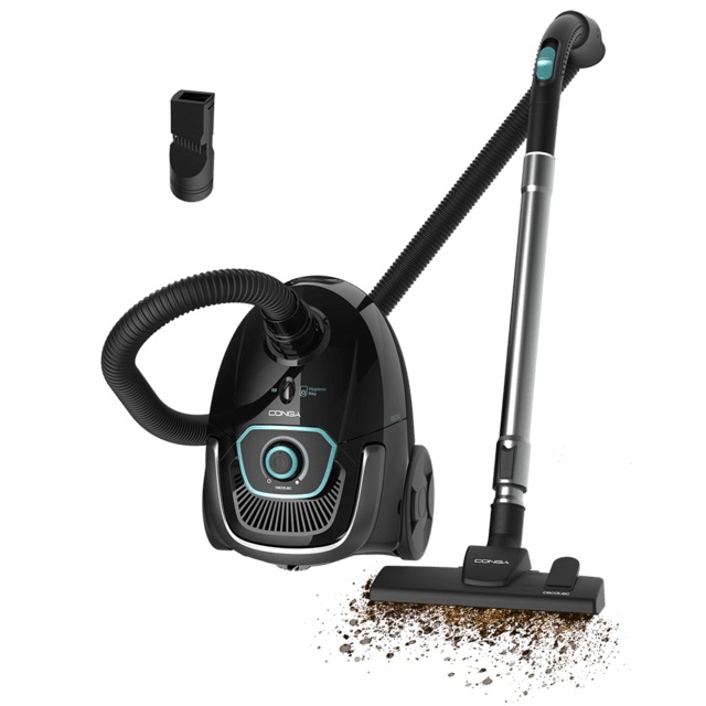 Cecotec Aspirapolvere Senza Sacco Conga Powerbag 2500 Plus - 850 W, Filtraggio Alta Efficienza, Tubo Telescopico in Metallo, Capacità 2,5 L